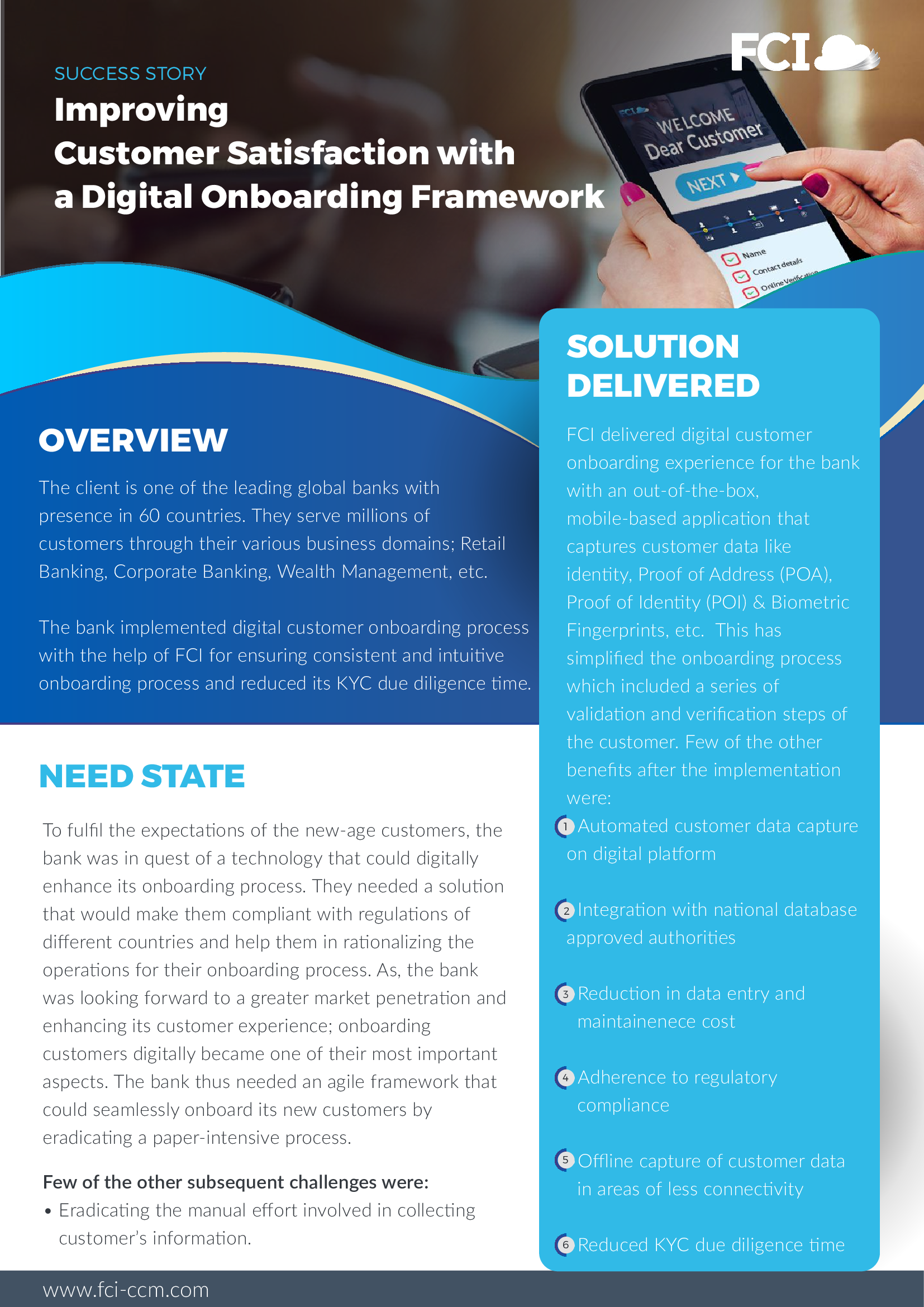 Leading Global Bank Streamlined Its Digital Onboarding Process