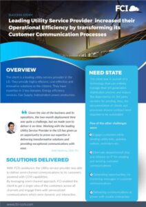 Leading Utility Service Provider Increased its Operational Efficiency