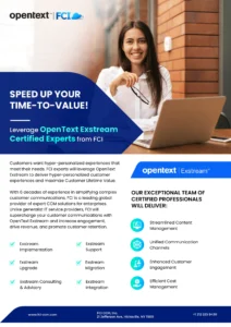Leverage the Expertise of FCI CCM's OpenText Exstream Certified Professionals