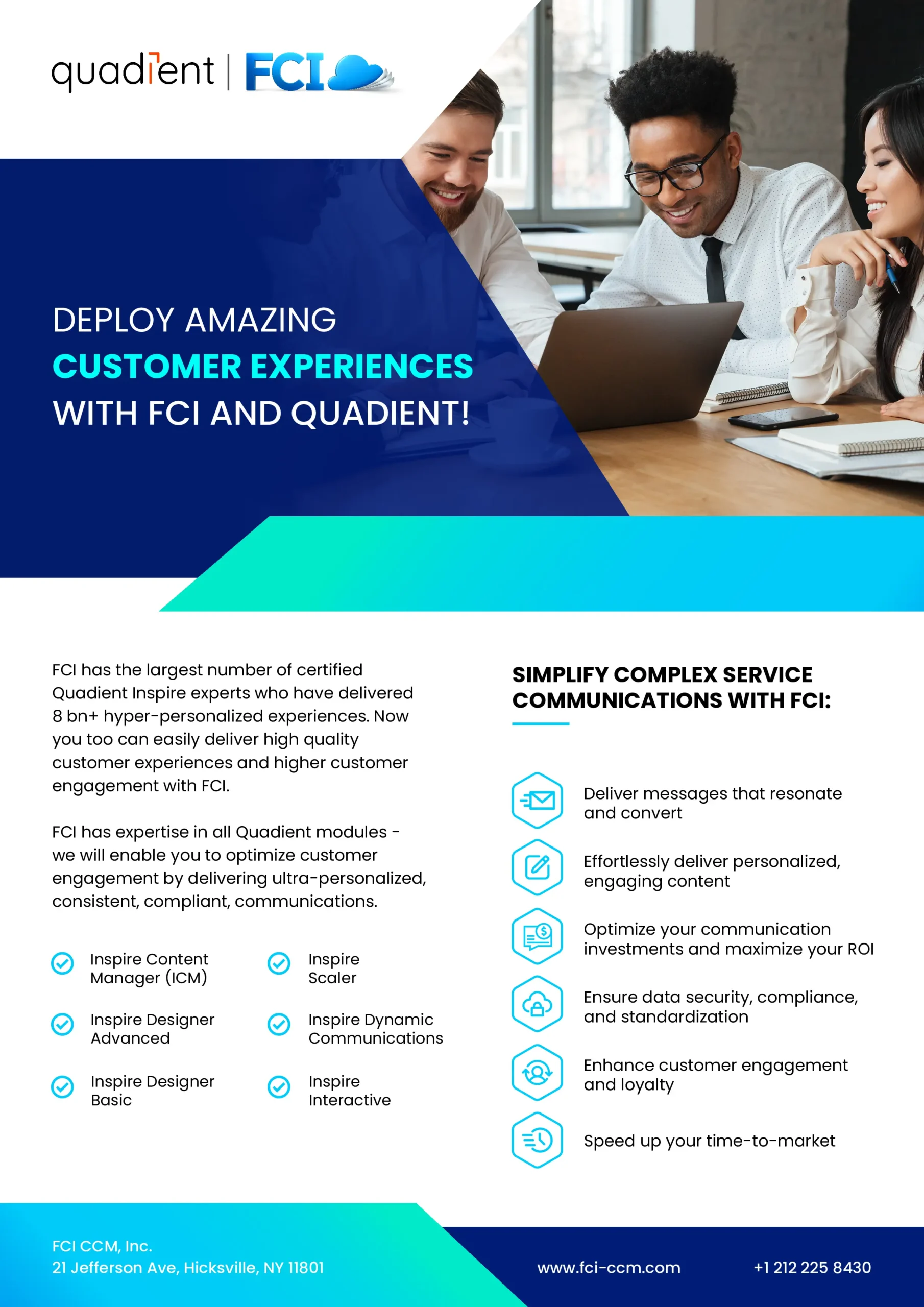 Elevate Your Customer Experiences With FCI CCM's Certified Quadient Inspire Experts