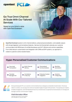 Omni-Channel Excellence: FCI's Tailored Services with OpenText Solutions